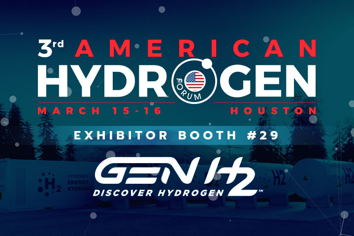 U.S. Hydrogen Infrastructure Leader GenH2 to Exhibit at 3rd American Hydrogen Forum March 15-16 in Houston, TX