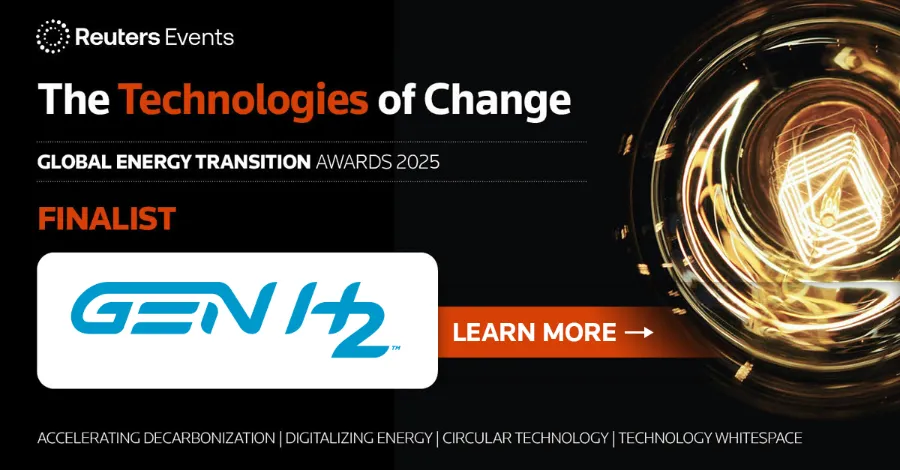 Reuters Global Energy Transition Awards 2025 - GenH2 is a Finalist in the Technologies of Change Category!